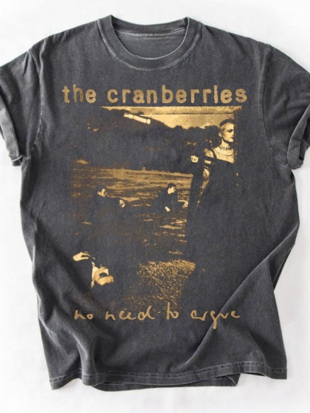 The Cranberries No Need to Argue World Tour 1995 Charcoal TShirt
